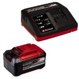 RRP £79.00 Original Einhell Starter Kit 5.2 Ah Power X-Change (Li-Ion, 18 V, 1 battery 5.2 Ah and