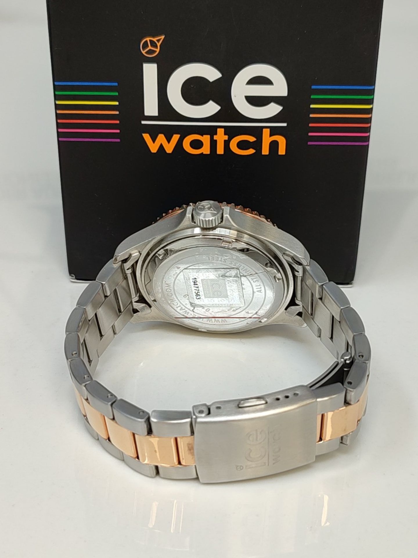 RRP £135.00 ICE-WATCH - Ice Steel Silver Sunset Rose-Gold - Silver Watch for Women with Metal Brac - Image 3 of 6