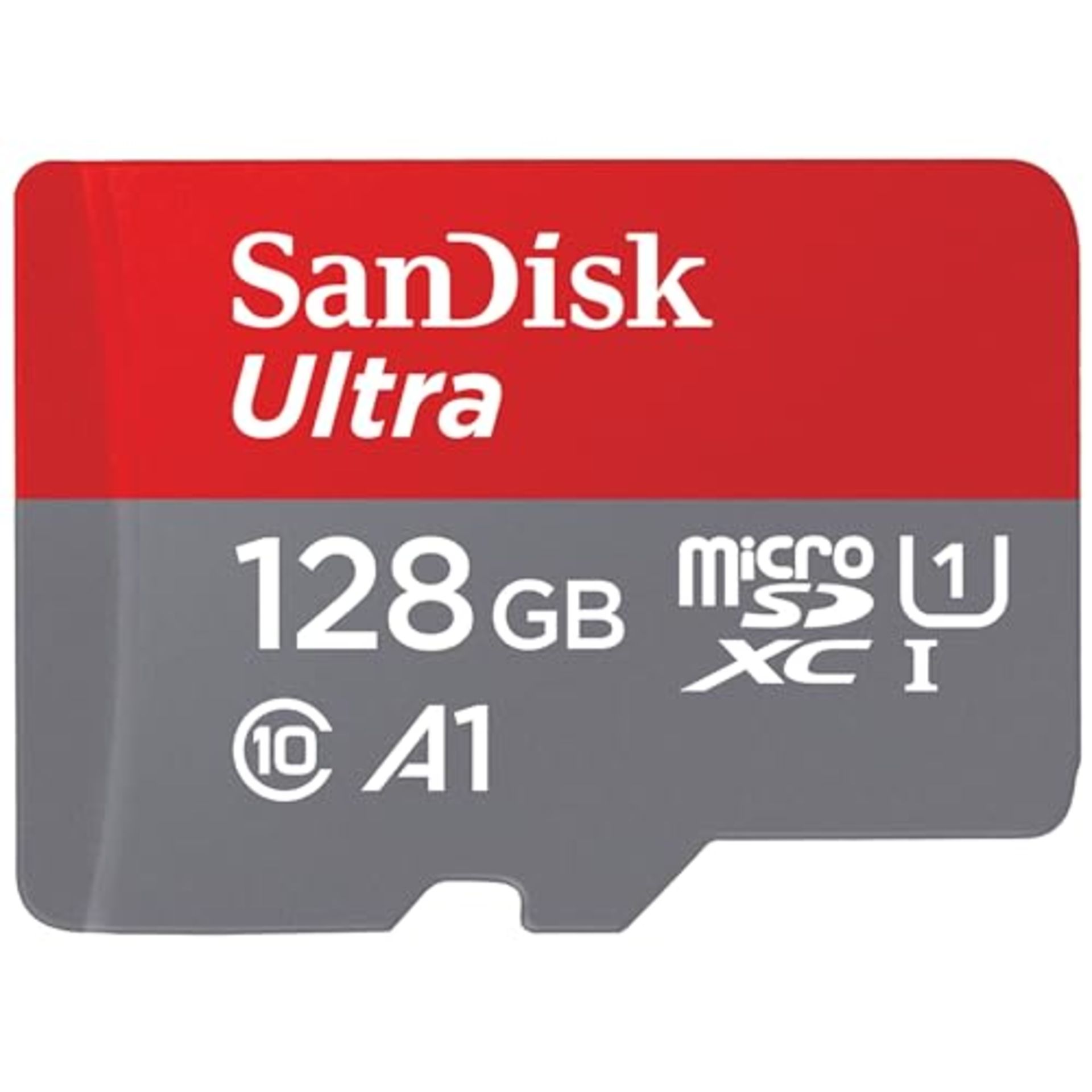 SanDisk 128GB Ultra microSDXC card + SD adapter up to 140 MB/s with Class A1 applicati