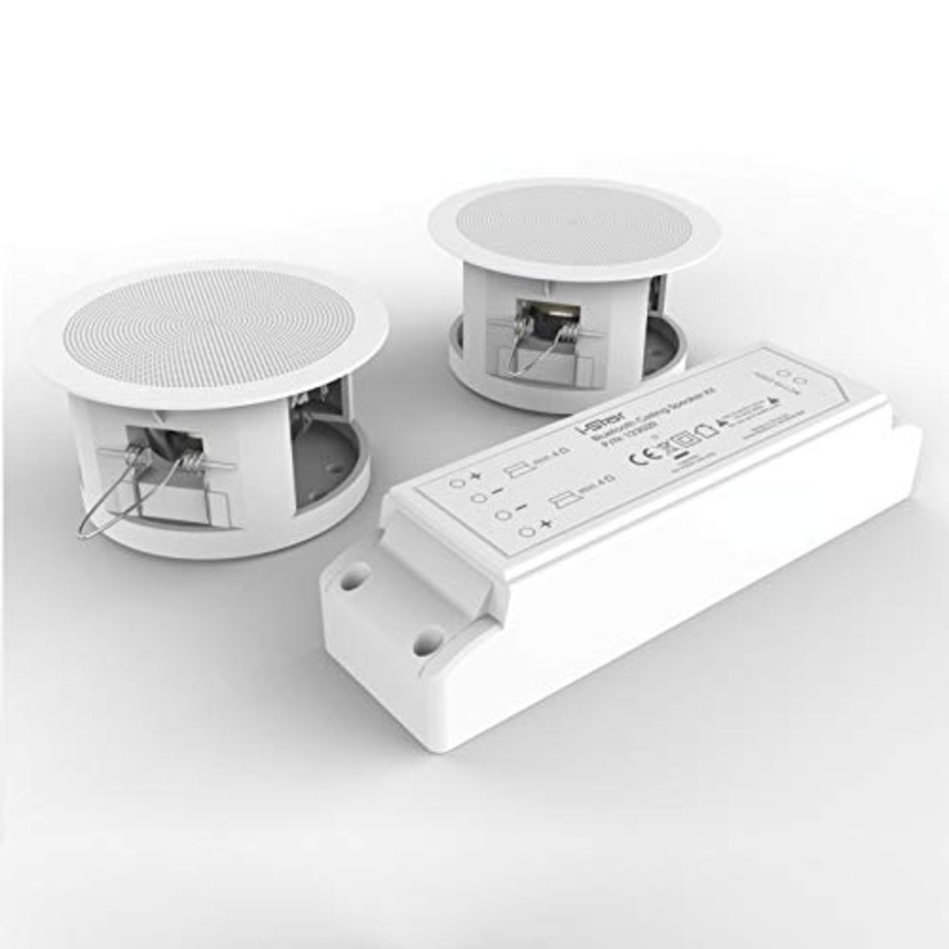 RRP £54.00 i-Star Ceiling Speakers Bluetooth, Built-in Ceiling Speakers with Bluetooth Module, 2 - Image 4 of 6