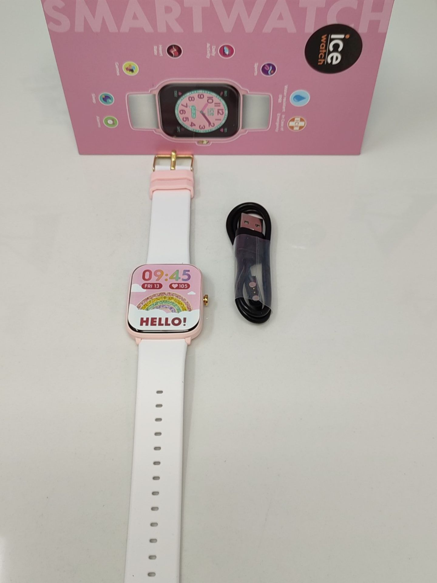 RRP £57.00 ICE-WATCH - Ice Smart Pink White - Connected Watch Pink for Girls with Silicone Strap - Image 3 of 6