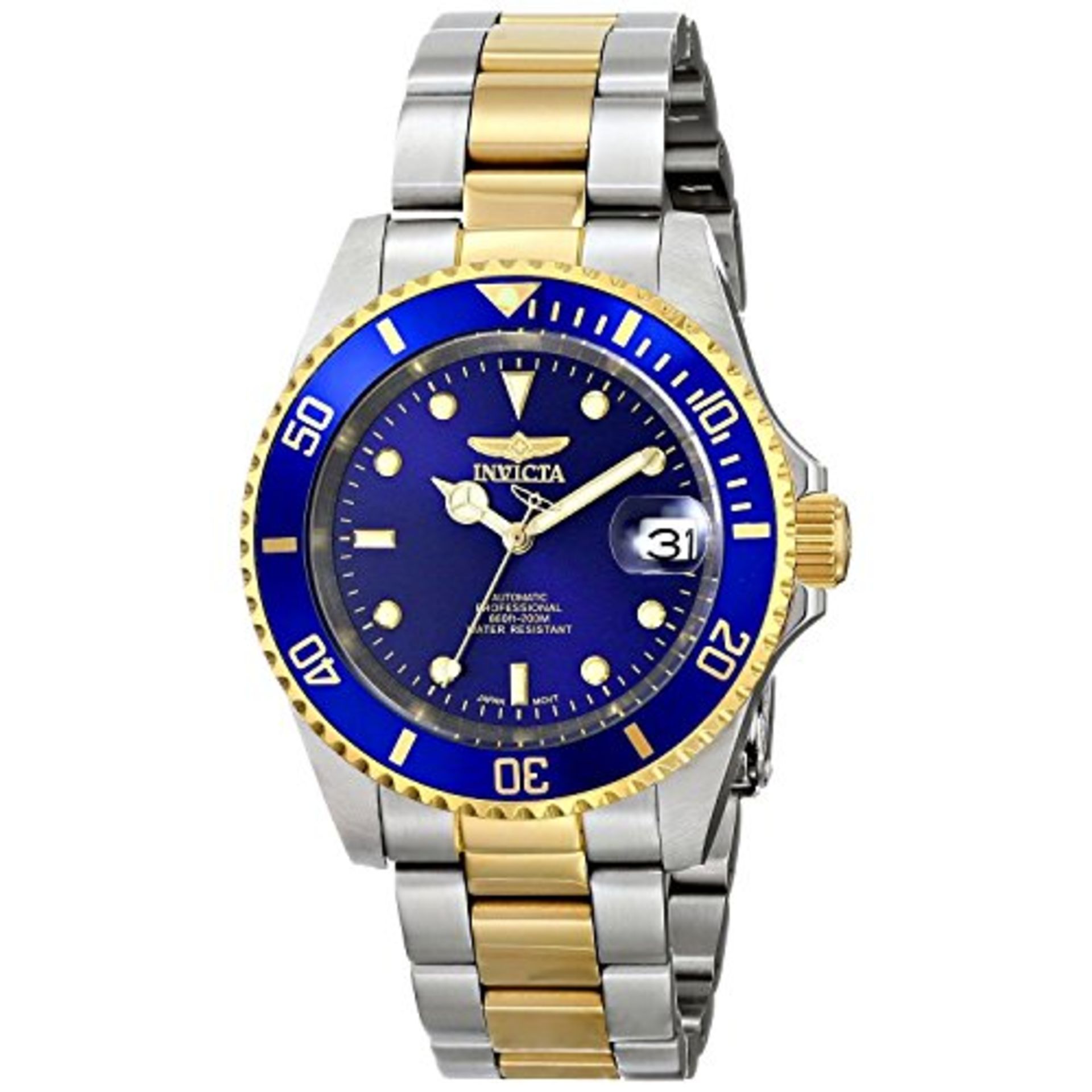 RRP £109.00 Invicta Pro Diver - Men's stainless steel watch with automatic movement - 40 mm, Two-t - Image 4 of 6