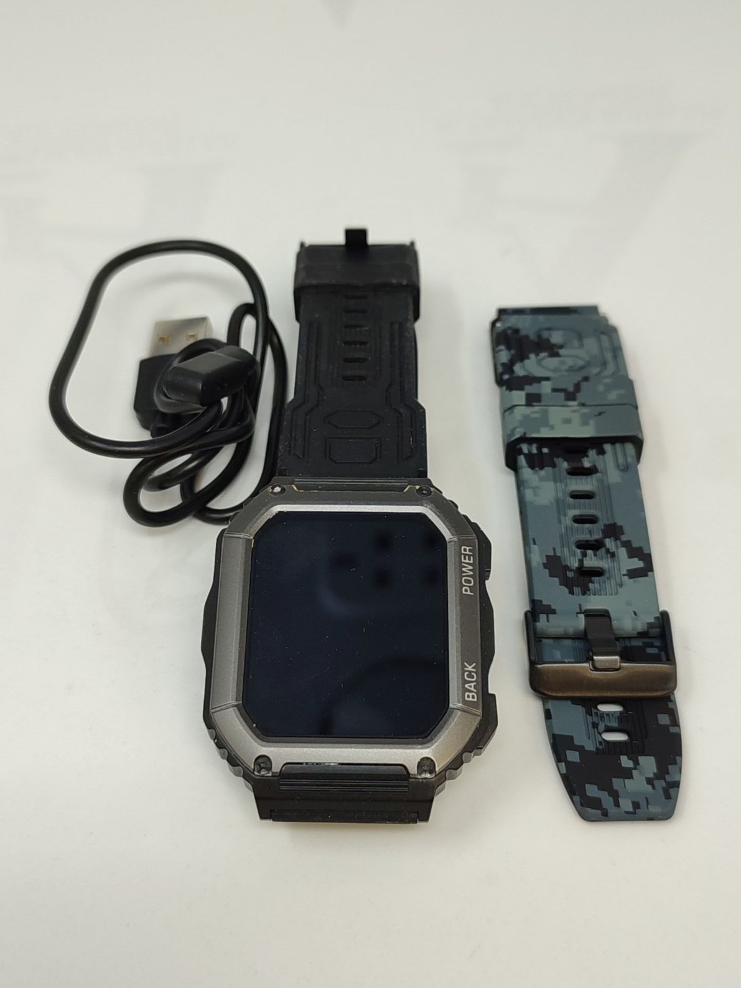 Men's smartwatch with phone function 1.8" DIY HD Full Touchscreen Watch 100+ Sports mo - Bild 4 aus 4
