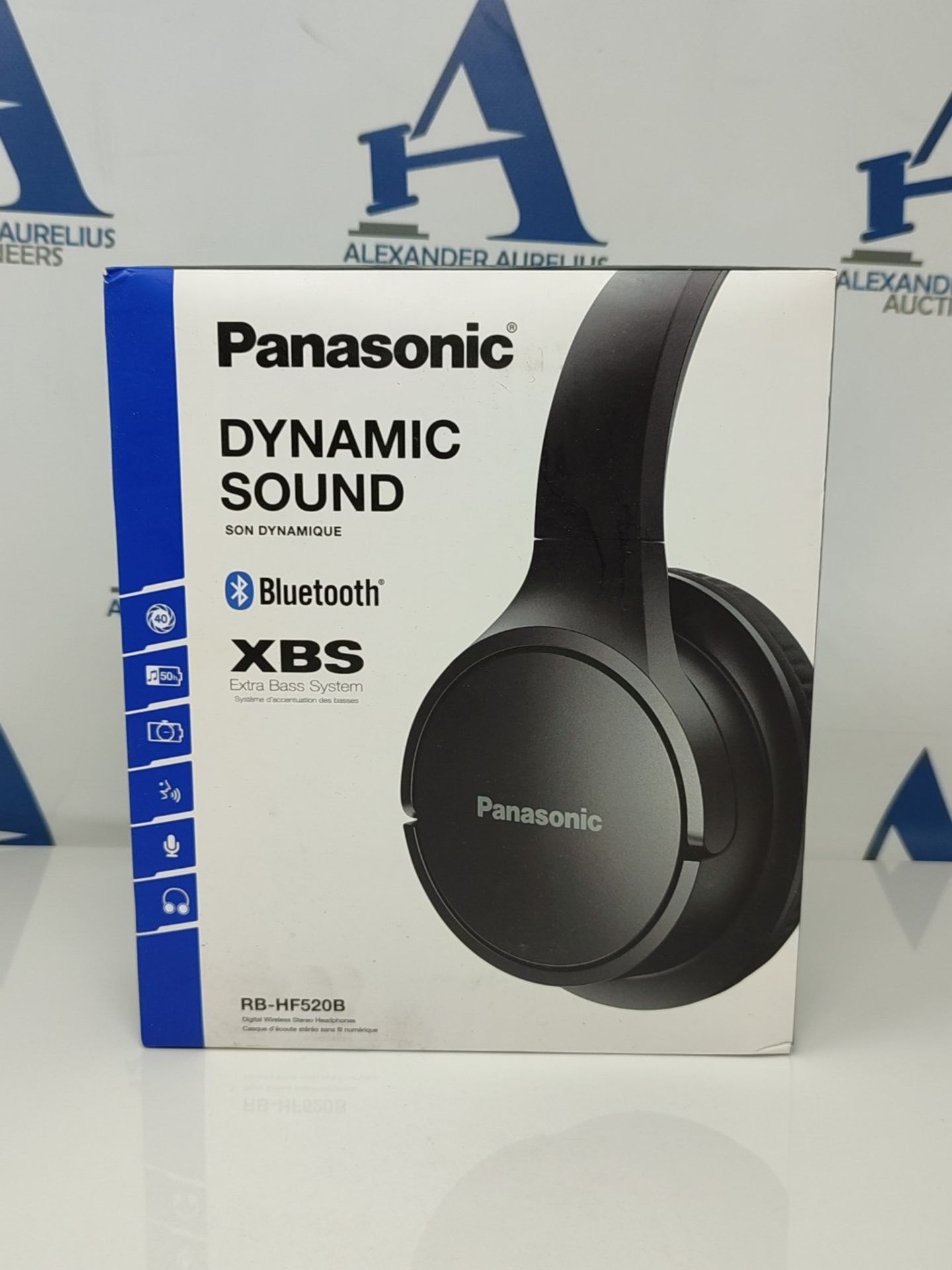 RRP £56.00 Panasonic RB-HF520BE-K Wireless Headphones with Pavilion, Bluetooth, Over Ear, Powerfu - Image 2 of 6