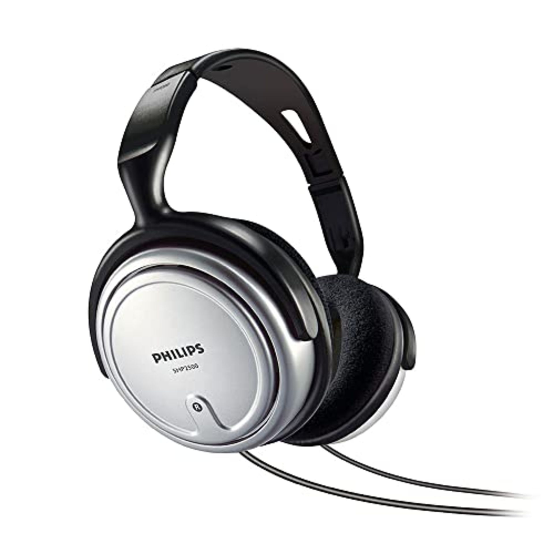 Philips SHP2500 Wired TV Headphones, 6 Meter Cable, Integrated Volume Control, Comfort - Image 4 of 6
