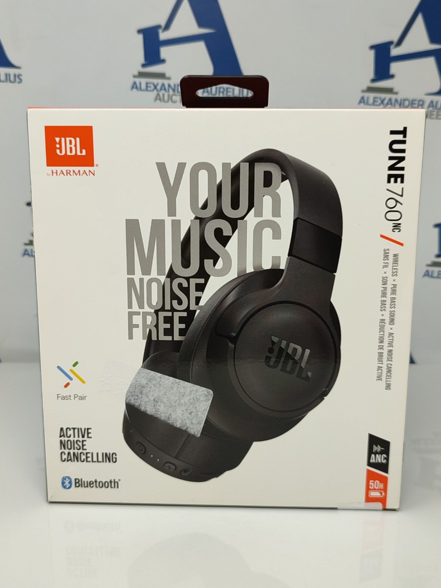 RRP £76.00 JBL Tune 760 NC - Bluetooth over-ear headphones in black with active noise-cancelling - Image 2 of 6