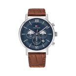 RRP £123.00 Tommy Hilfiger Multi Dial Quartz Watch for Men with Light Brown Leather Strap - 171039