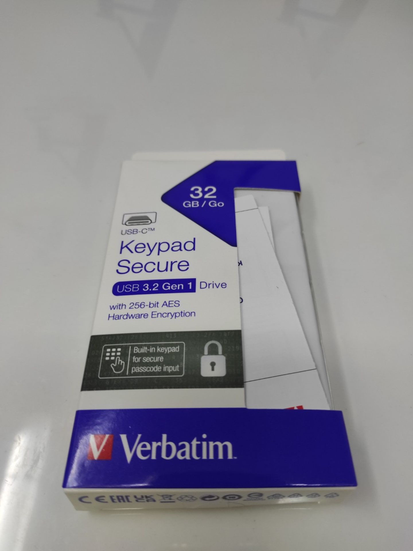 Verbatim Keypad Secure USB Stick, USB Type-C, 32GB, Memory Stick with Passcode Protect - Image 5 of 6