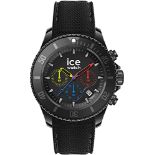 RRP £94.00 ICE-WATCH - Ice Chrono Trilogy - Black Watch for Men with Silicone Bracelet - Chrono -