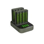 Quick USB Charger with 8 Rechargeable AA Batteries 2600 mAh included and LED display |