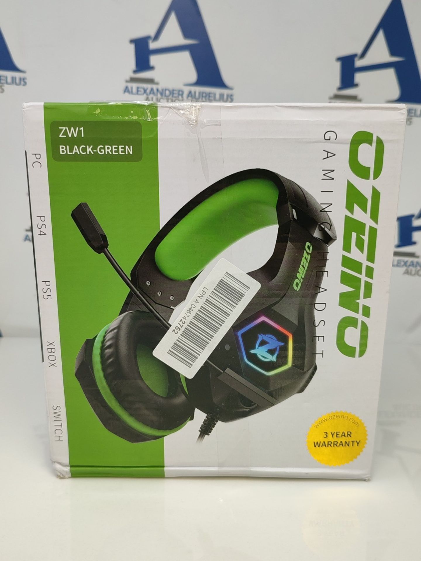 Ozeino Wired Gaming Headset with microphone 3D Surround Sound Noise Cancellation RGB L - Image 3 of 4