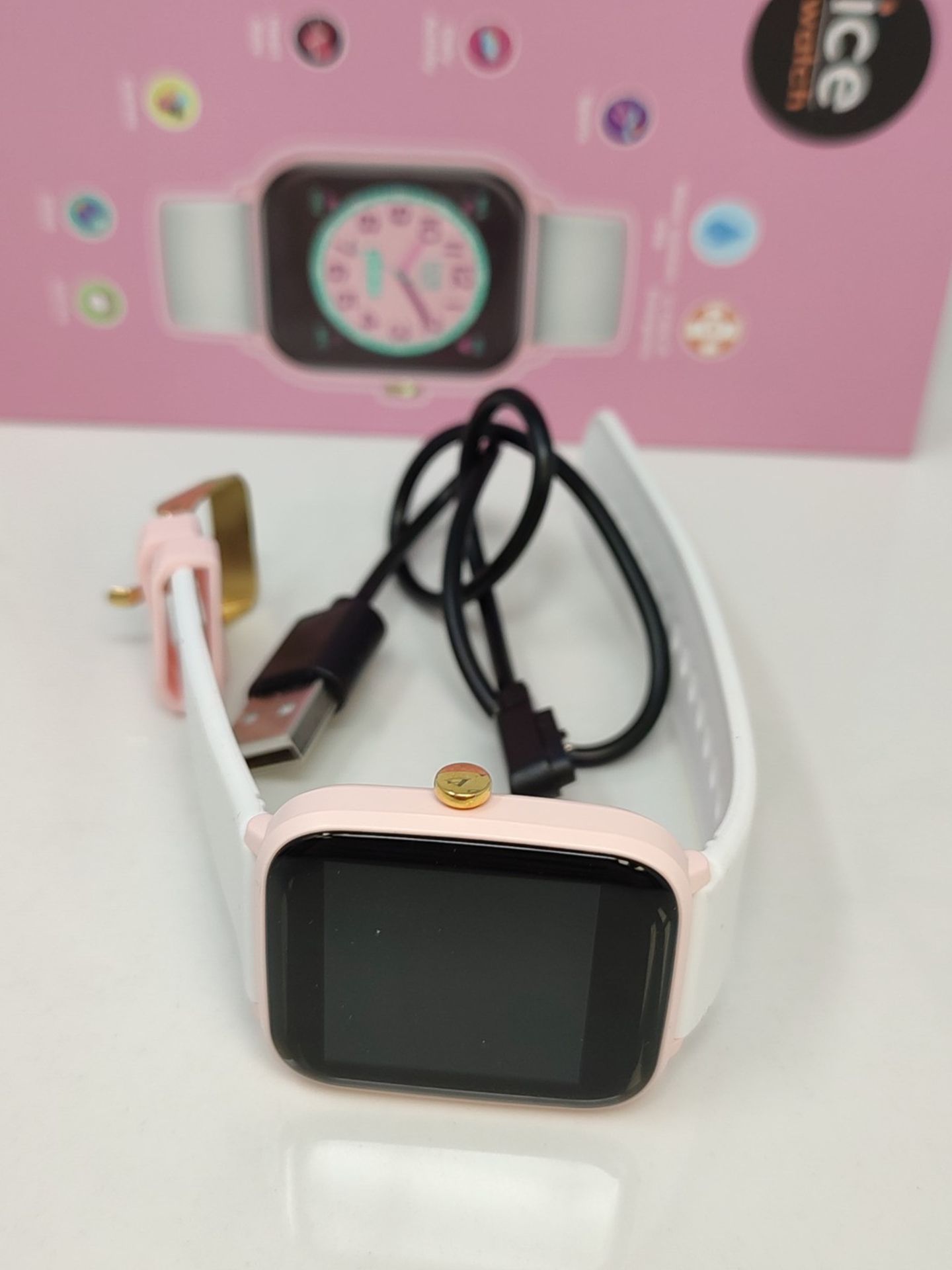 RRP £57.00 ICE-WATCH - Ice Smart Pink White - Connected Watch Pink for Girls with Silicone Strap - Image 6 of 6