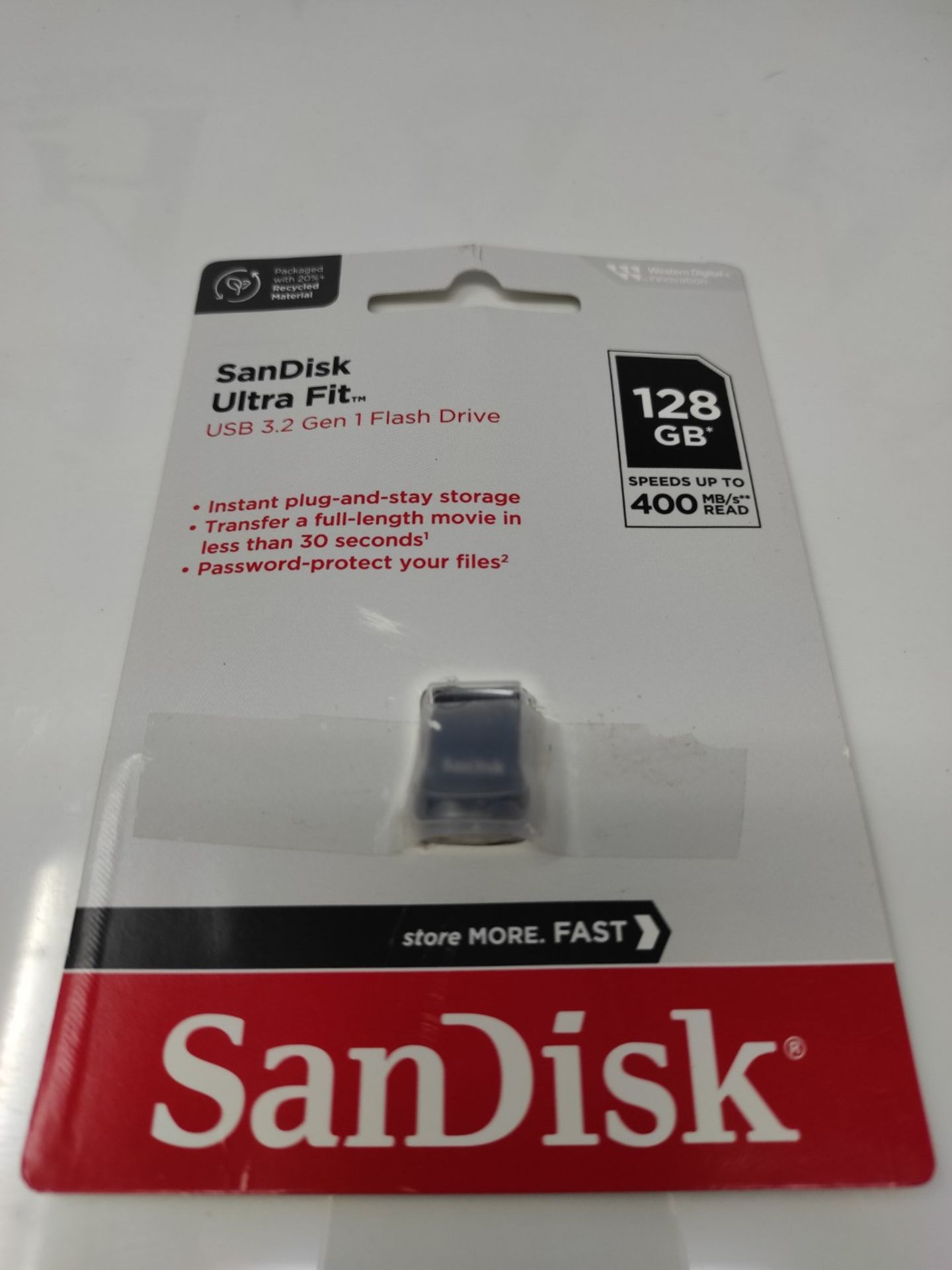 SanDisk 128GB Ultra Fit, USB 3.2, USB Flash Drive, speeds up to 400MB/s. - Bild 2 aus 4