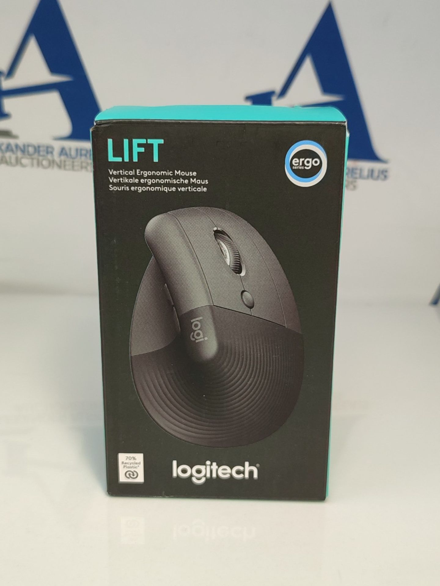 RRP £55.00 Logitech Lift Vertical Ergonomic Mouse, Wireless, Bluetooth or Logi Bolt USB receiver, - Image 2 of 3