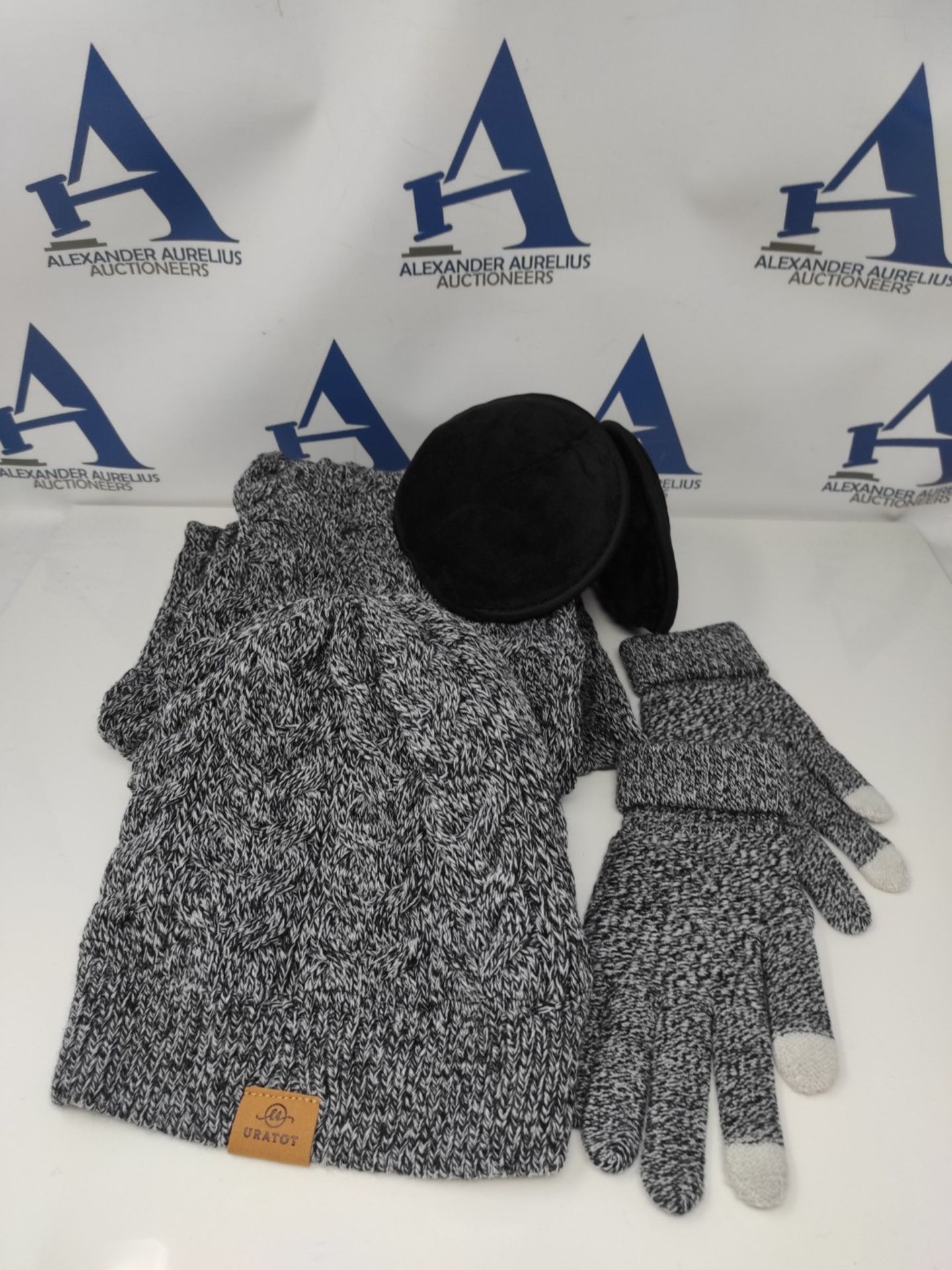 Bequemer Laden Womens Winter Warm Knit Beanie Hat Touchscreen Gloves Long Neck Scarf S