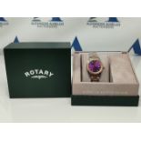 RRP £104.00 ROTARY L BERRY DIAL 2 TONE BLET WATCH
