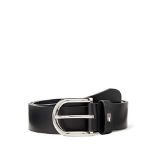 Tommy Hilfiger - New Danny Belt - 100% Real Leather - Rounded Silver-Tone Buckle - War