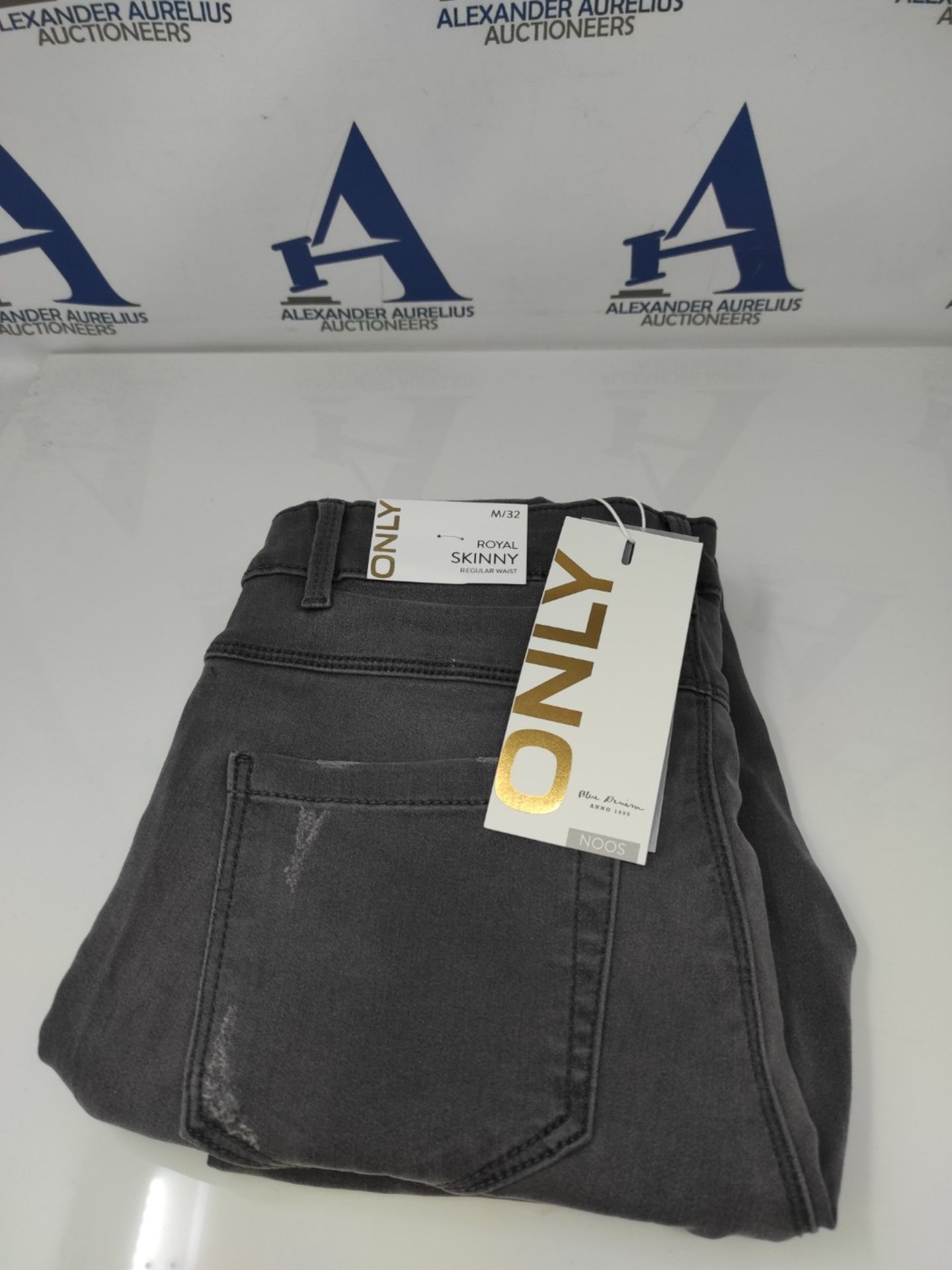 ONLY Women's Onlroyal Reg Sk Dnm Bj312 Noos Jeans, Grey (Dark Grey Denim), M 32L EU - Image 2 of 3