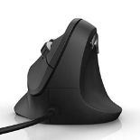 Hama ergonomic mouse (Vertical mouse wired for right-handed users, 3 speed levels up t