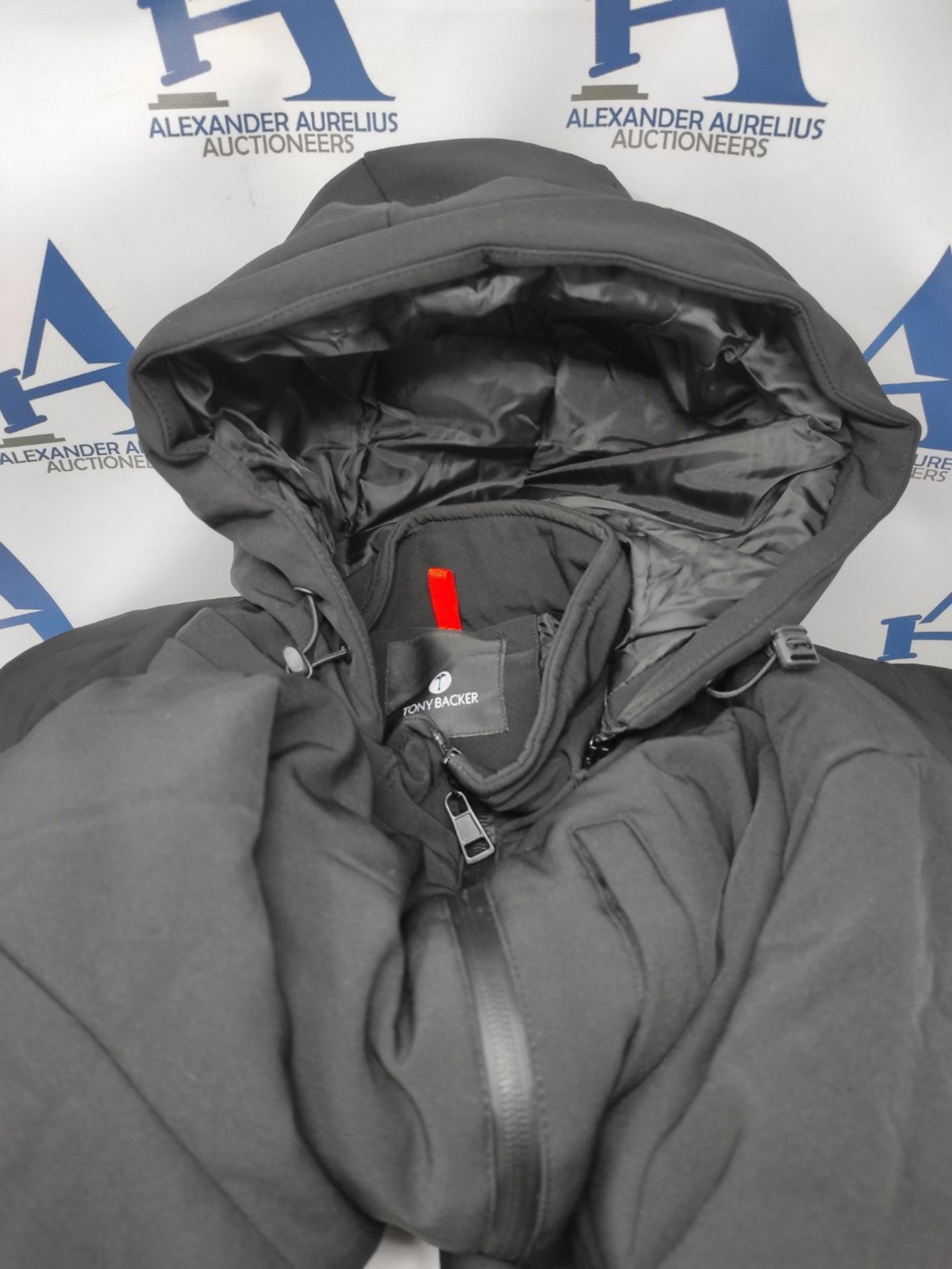 TONY BACKER Men's Winter Softshell Waterproof Windproof Jacket with Hood Warm Casual T