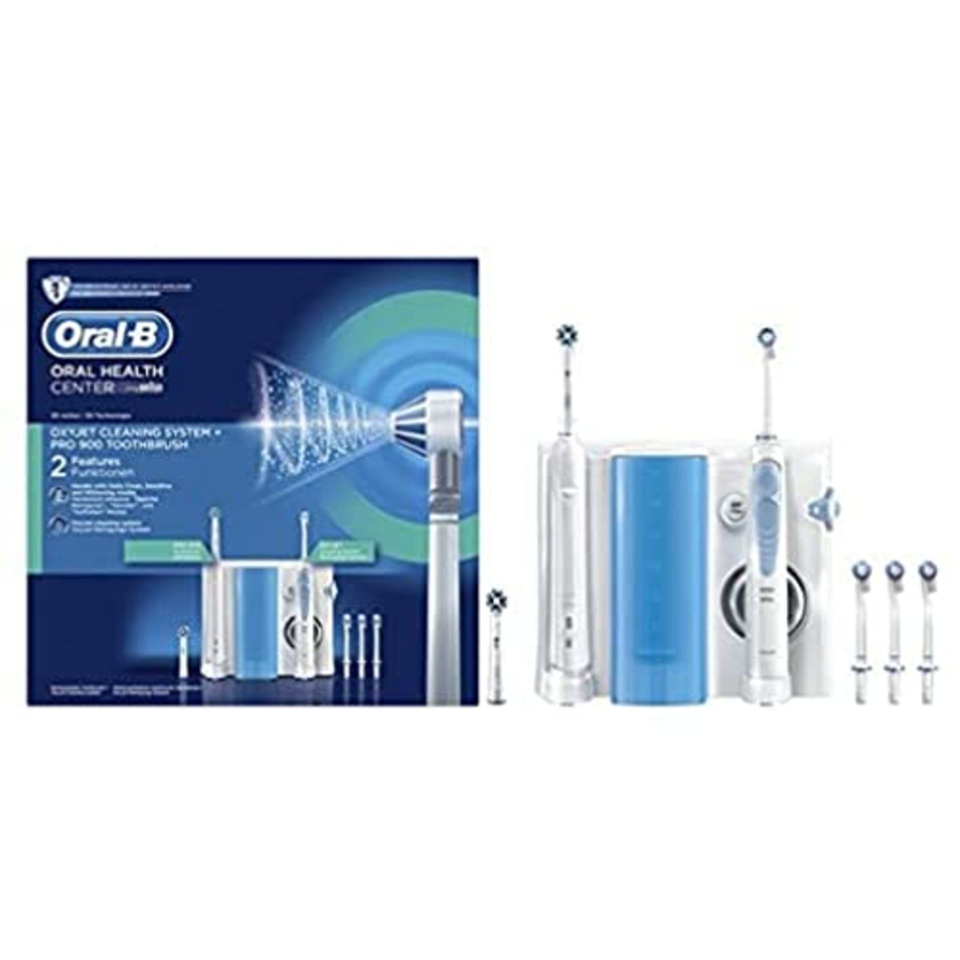 RRP £109.00 Oral-B Oral Health Center Oxyjet Cleaning System + Pro 900 Toothbrush