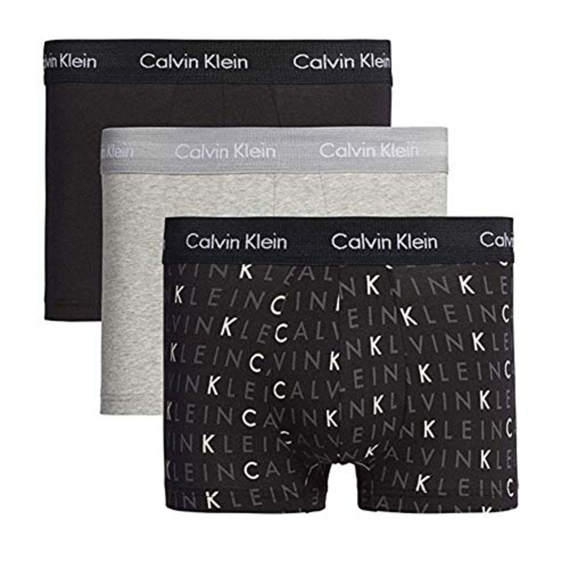 Calvin Klein Men's 3 Pack Low Rise Trunks - Cotton Stretch