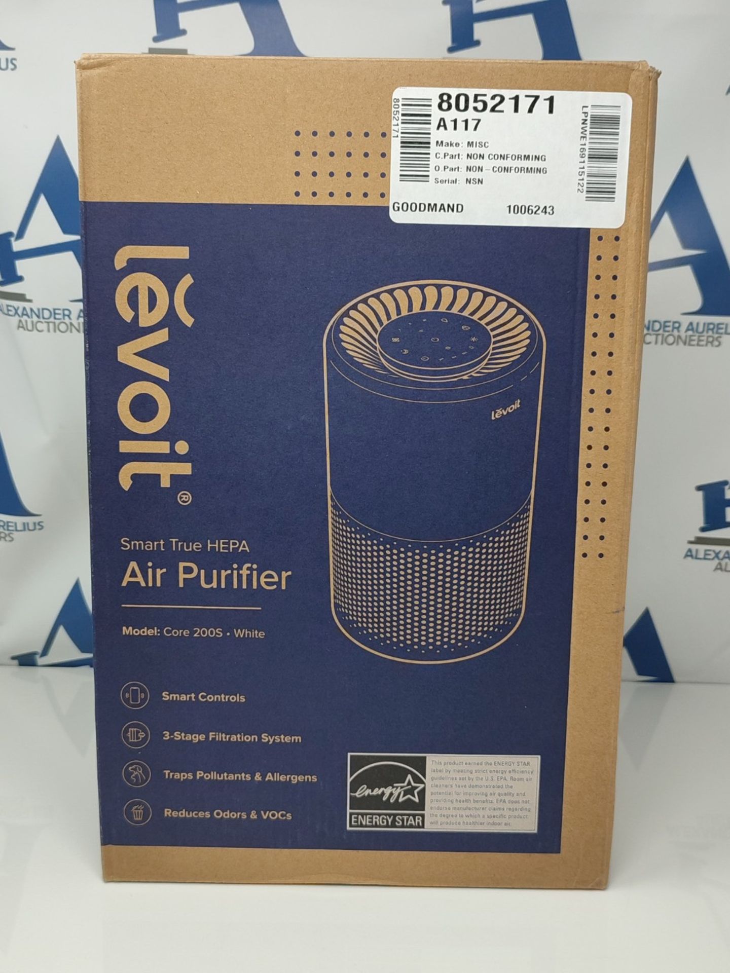 RRP £76.00 LEVOIT Smart WiFi Air Purifier for Home, Alexa Enabled H13 HEPA Filter, CADR 170m³/h, - Image 2 of 3