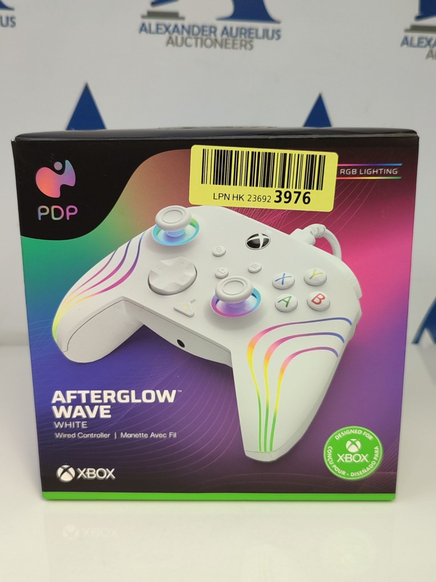 PDP AFTERGLOW XBX WAVE WIRED Controller in white for Xbox Series X|S, Xbox One, Offici - Image 2 of 3