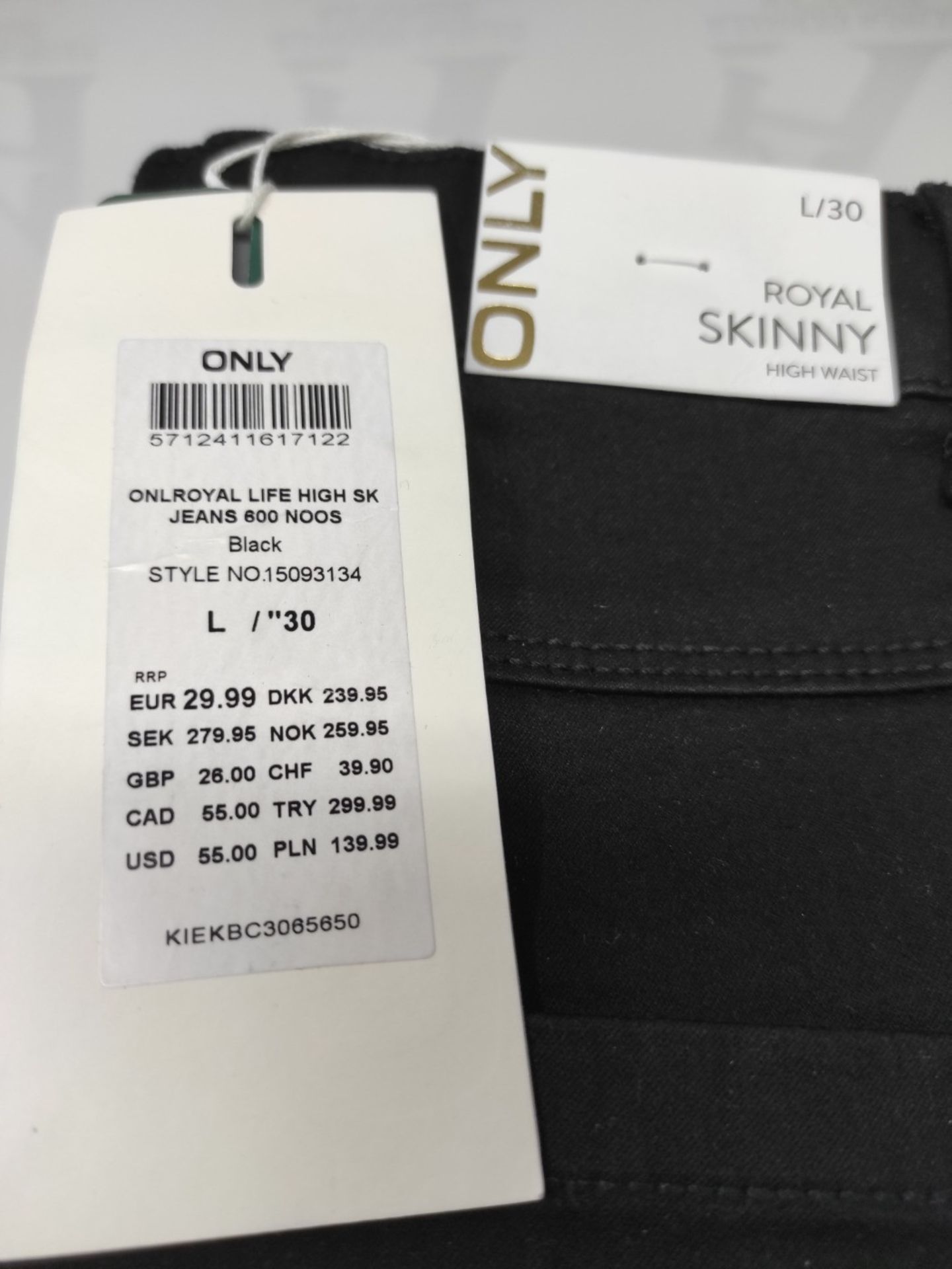 Only Onlroyal Life High Sk Jeans 600 Noos Jeans, Black, L / 30L Women - Image 3 of 3