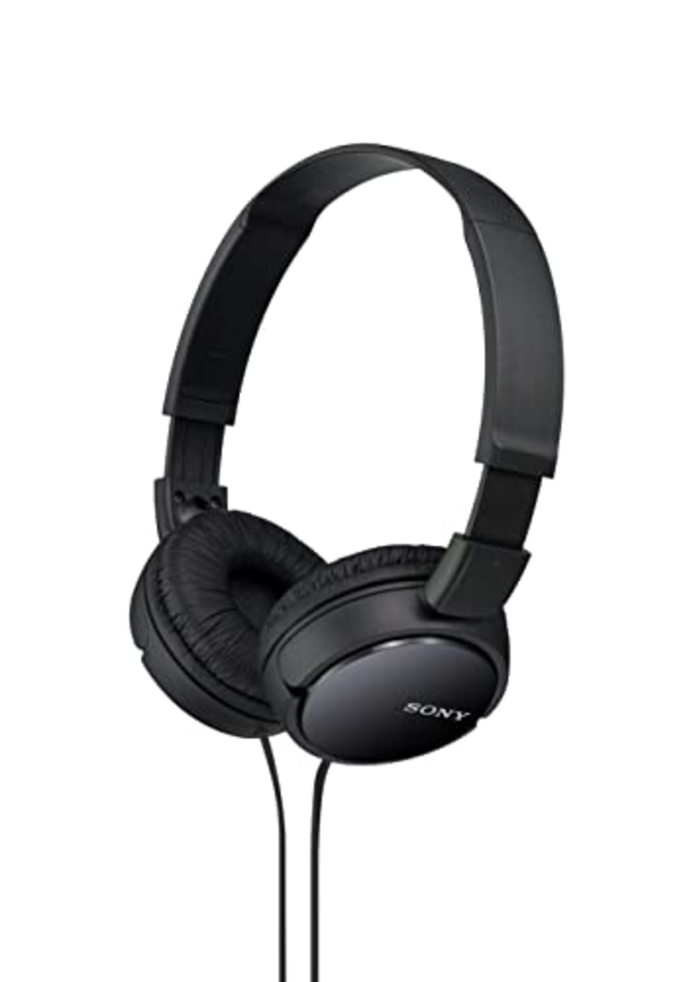 Sony MDR-ZX110 foldable headband headphones, black, 25