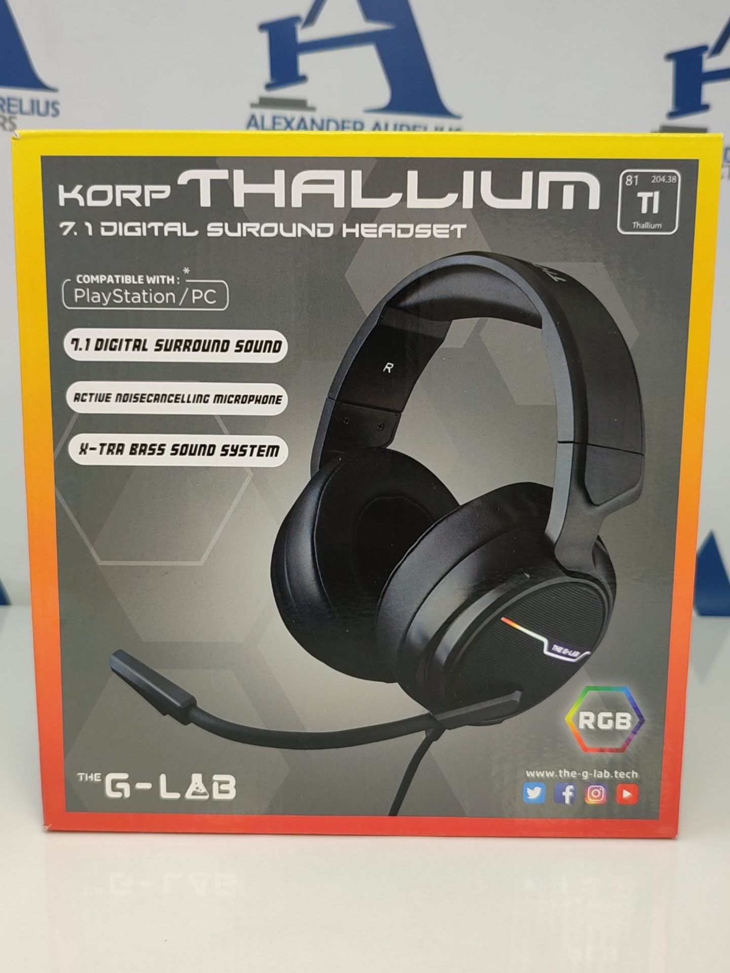 THE G-LAB KORP THALLIUM Gaming Headset USB Digital 7.1 Surround Sound - High Quality G - Image 2 of 3