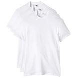 Round Neck Ecodim 100% Cotton Men's T-shirt x3, White, L