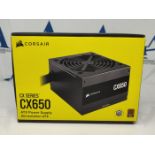 RRP £64.00 CORSAIR CX650 ATX 650W Power Supply - 80 Plus Bronze Certified - Low Noise - Sleeved C