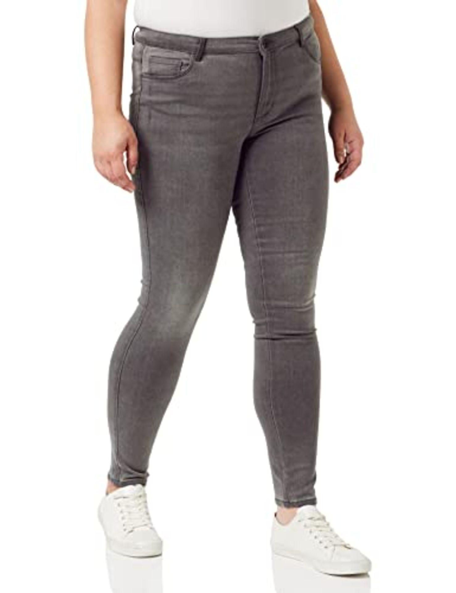 ONLY Women's Onlroyal Reg Sk Dnm Bj312 Noos Jeans, Grey (Dark Grey Denim), M 32L EU