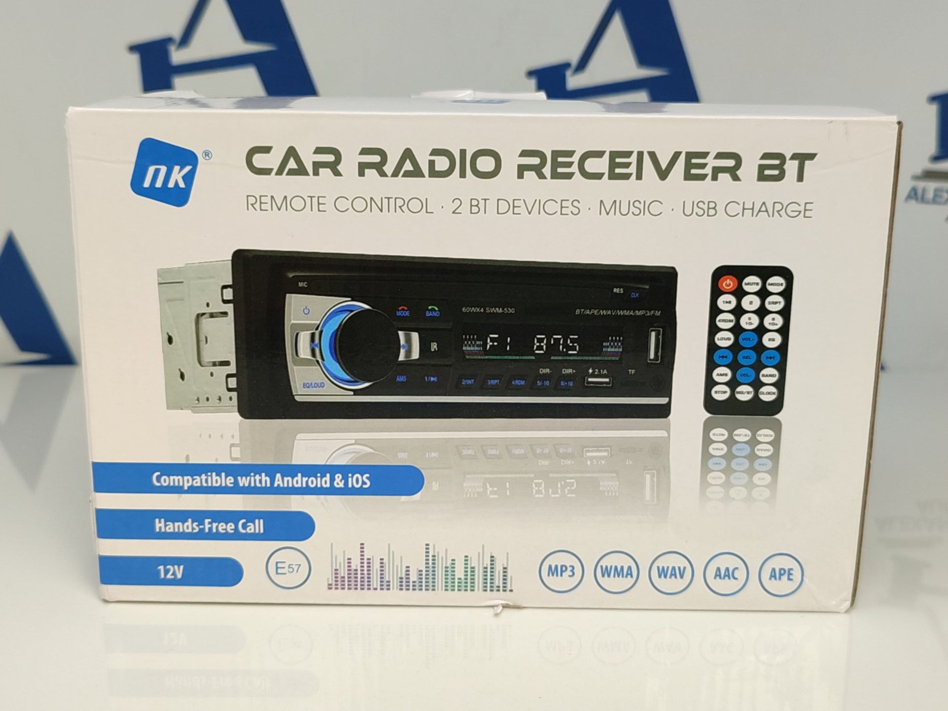 NK Bluetooth 4.0 Car Radio - 1 DIN - 4x40W - AUX function, MP3 player and dual USB por - Bild 2 aus 3