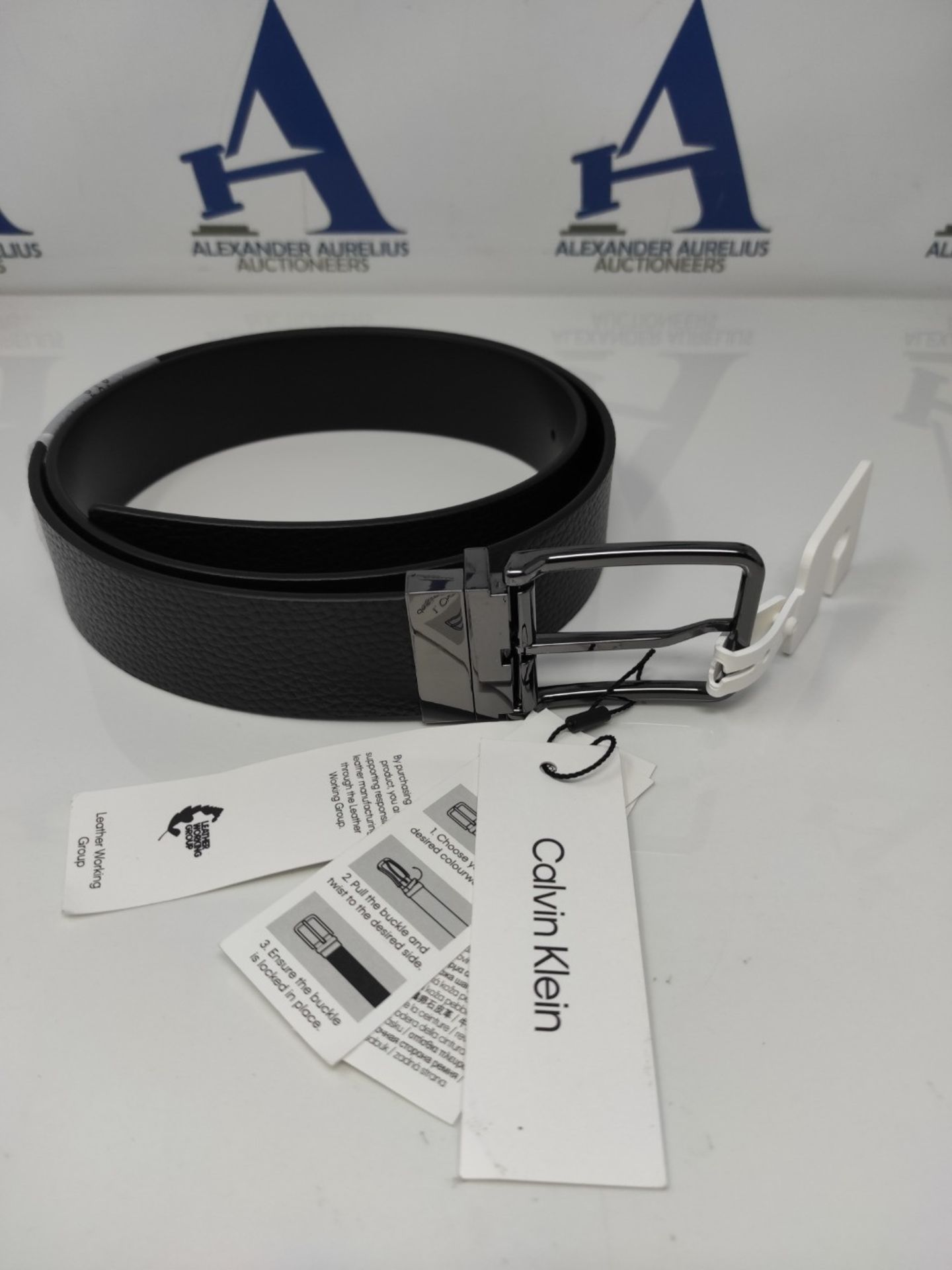 Calvin Klein Men's Warmth PB Belt 4.0 cm Leather Belt, Black (Ck Black/Dk Brown), 100