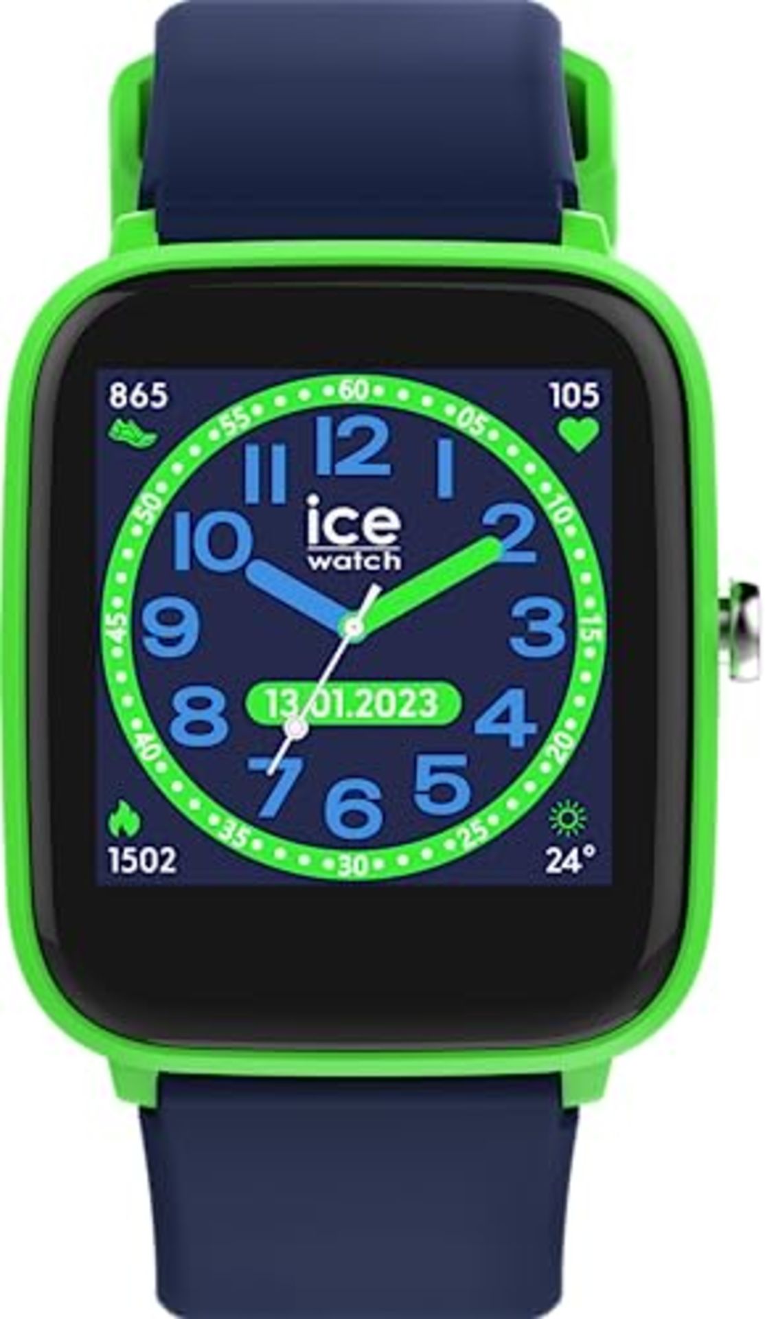 RRP £59.00 ICE-WATCH - Ice Smart Green Blue - Green Connected Watch for Boys with Silicone Strap