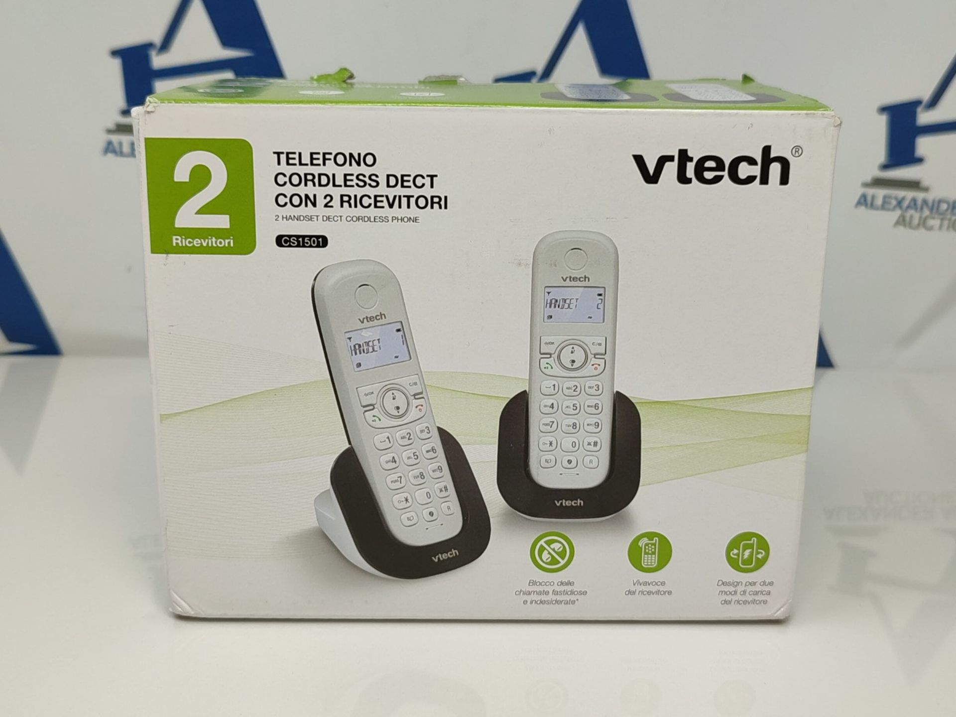 VTech CS1501 Home Cordless Phone Duo, DECT fixed phone with hands-free and call block, - Image 2 of 3