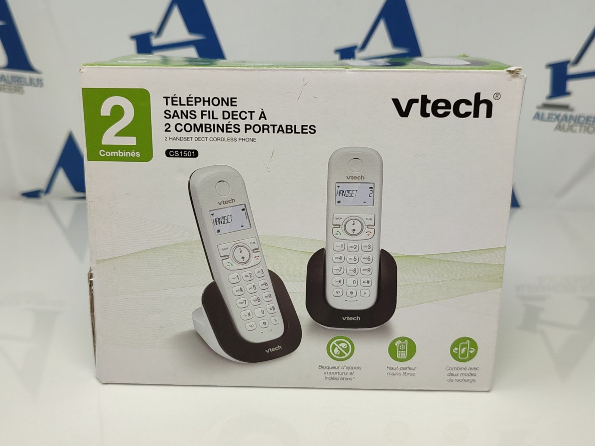 VTech CS1501 DECT Cordless Phone with Two Handsets, Call Blocking, Caller ID/Call Wait - Image 2 of 3