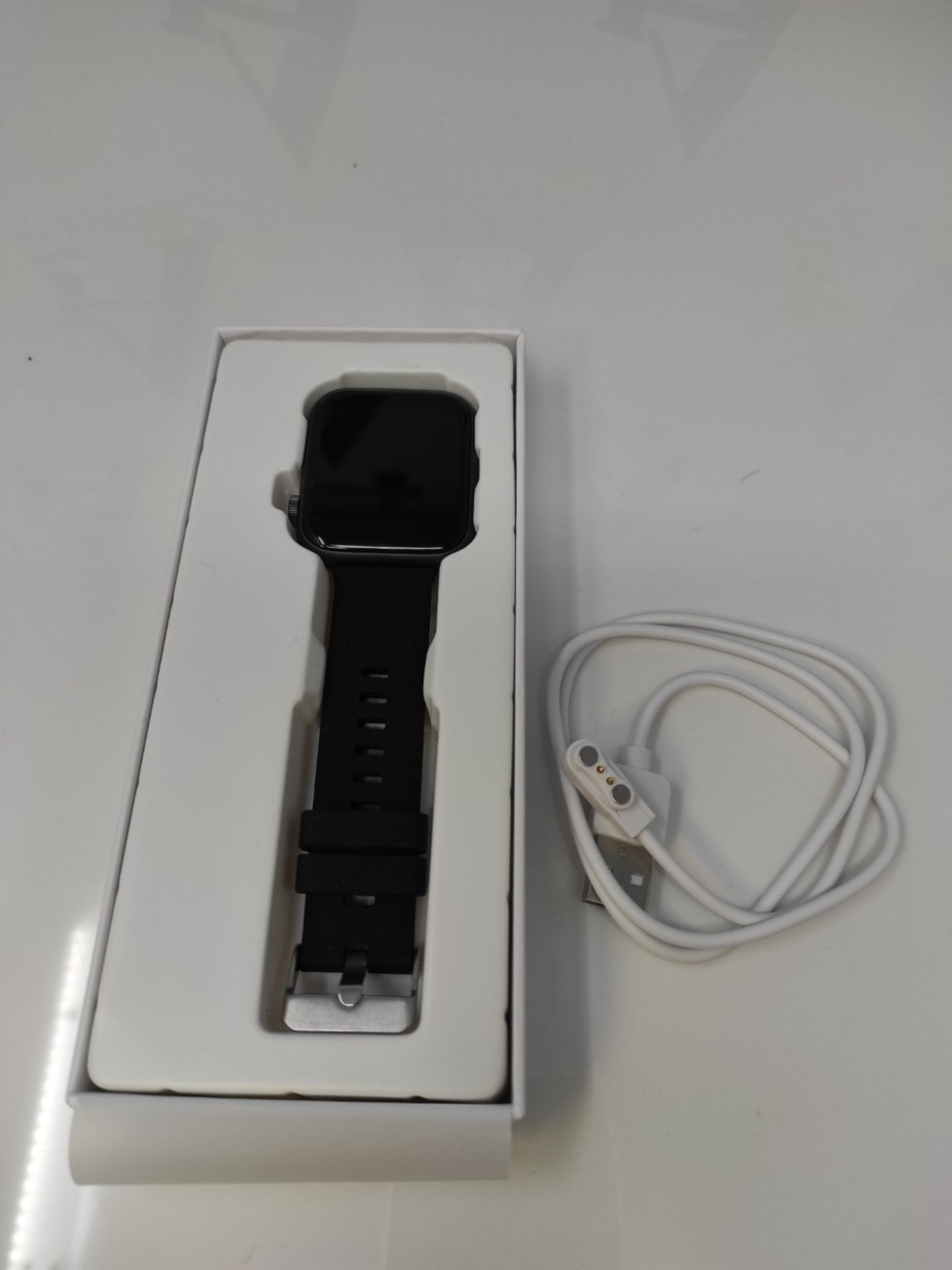 Smartwatch with Bluetooth Call and Hands-free Answer, Waterproof 1.85'' Fitness Watch - Image 2 of 2