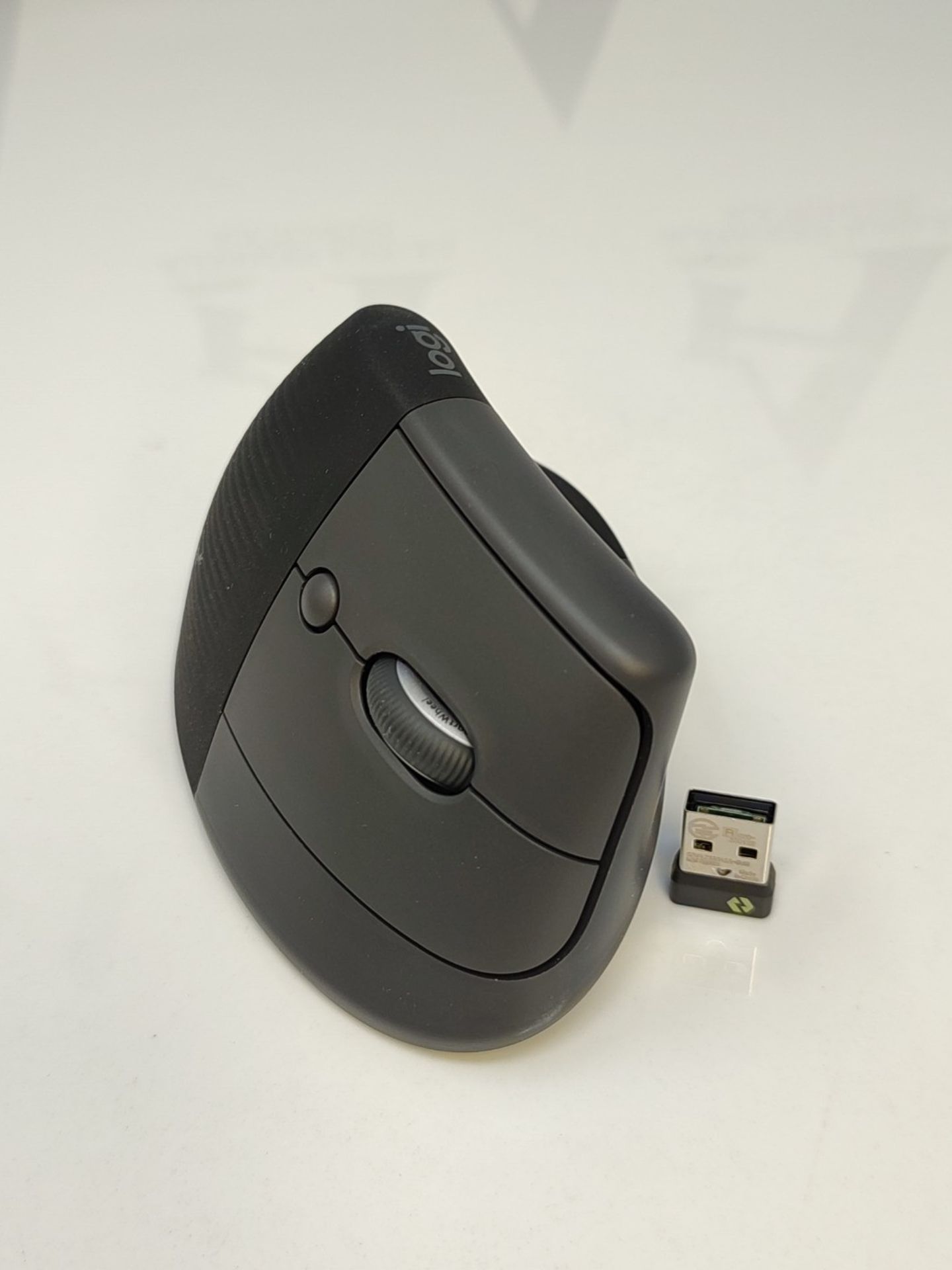 RRP £62.00 Logitech Lift Ergonomic Vertical Mouse, Wireless, Bluetooth Receiver or Logi Bolt USB, - Image 3 of 3