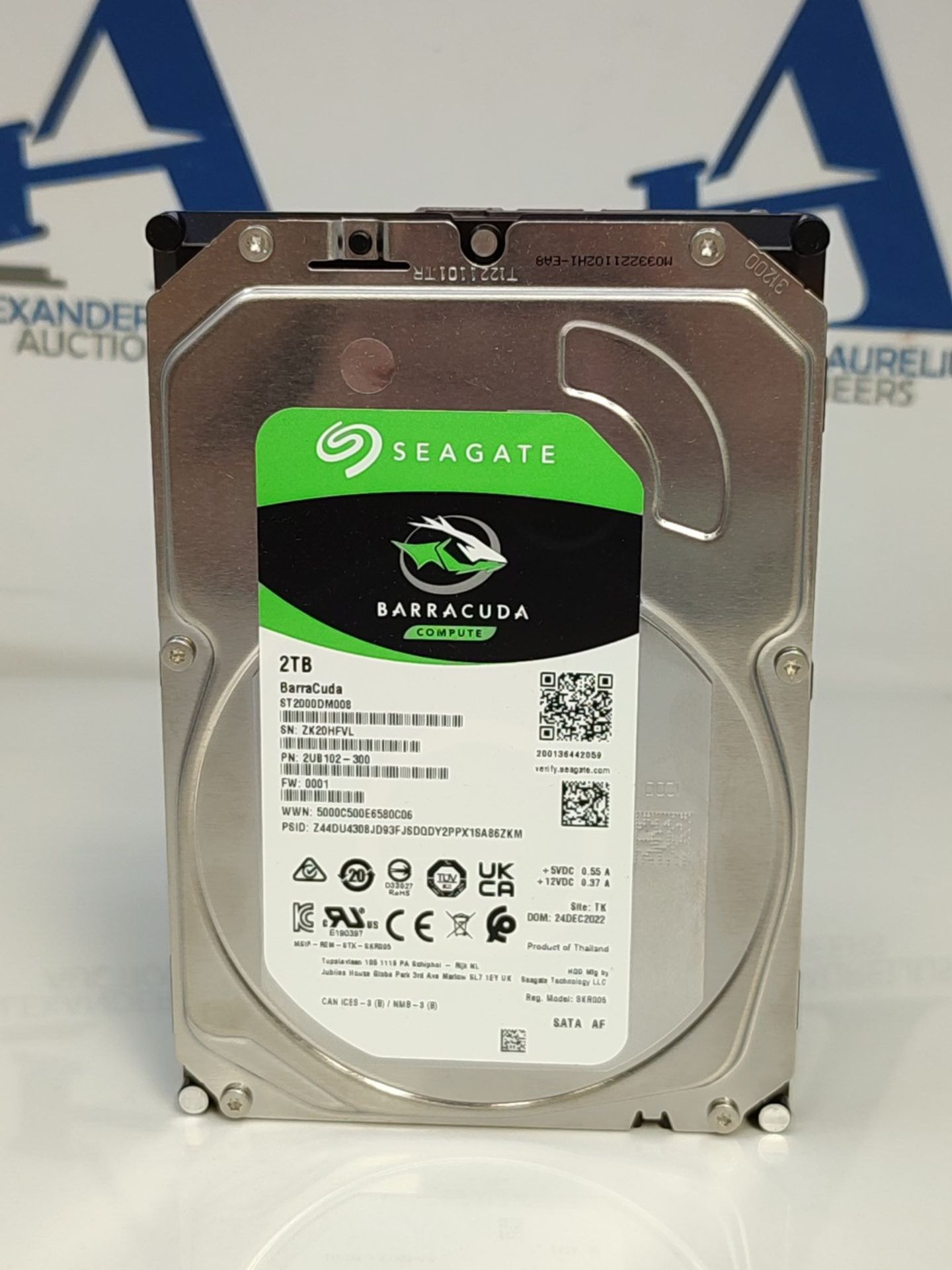 RRP £59.00 Seagate BarraCuda, 2TB, Internal HDD - 3.5" SATA 6Gb/s 7,200 RPM, 256MB cache memory, - Image 2 of 3