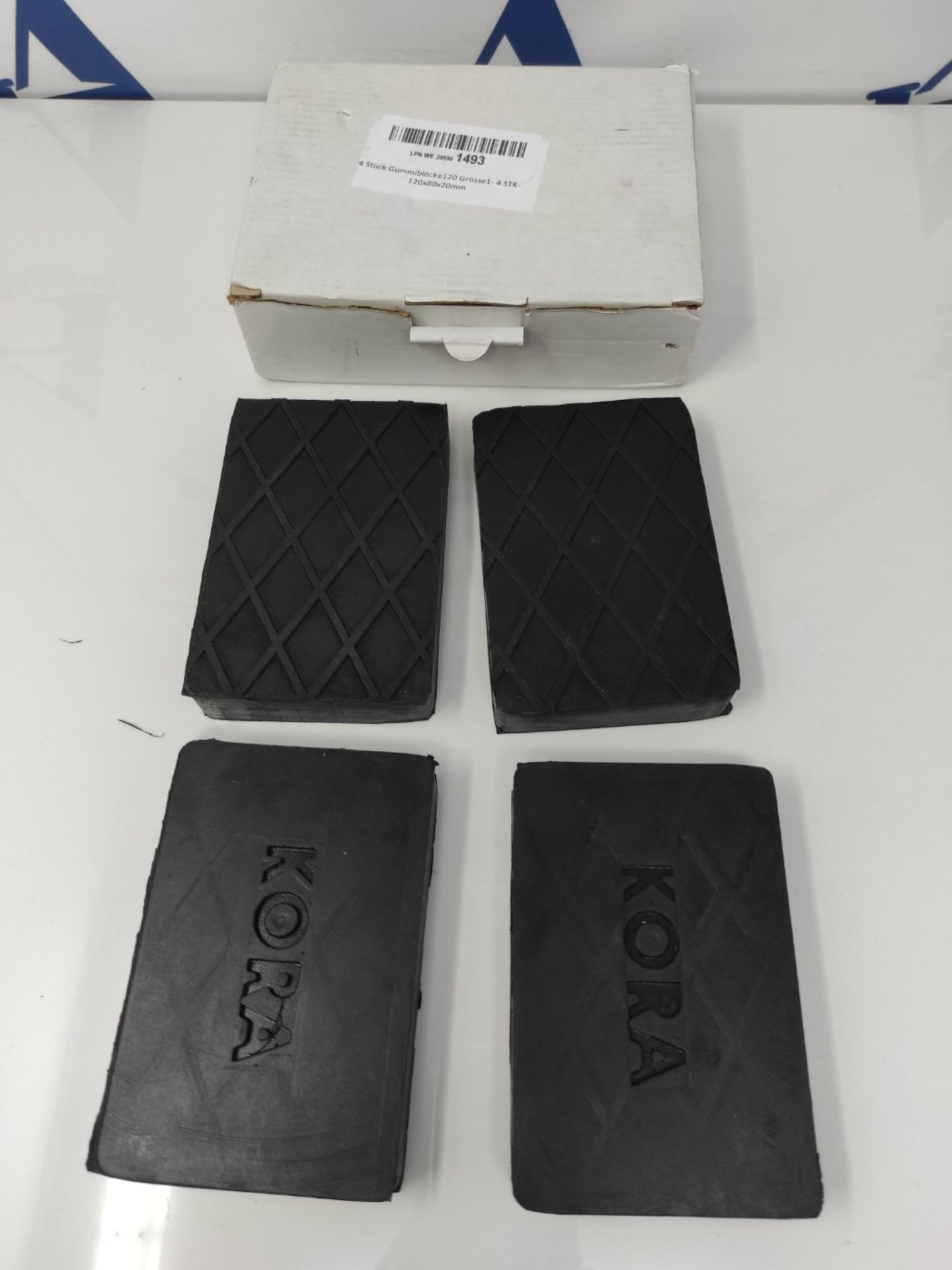 Kora Set of 4 rubber blocks, 120 x 80 x 20 mm