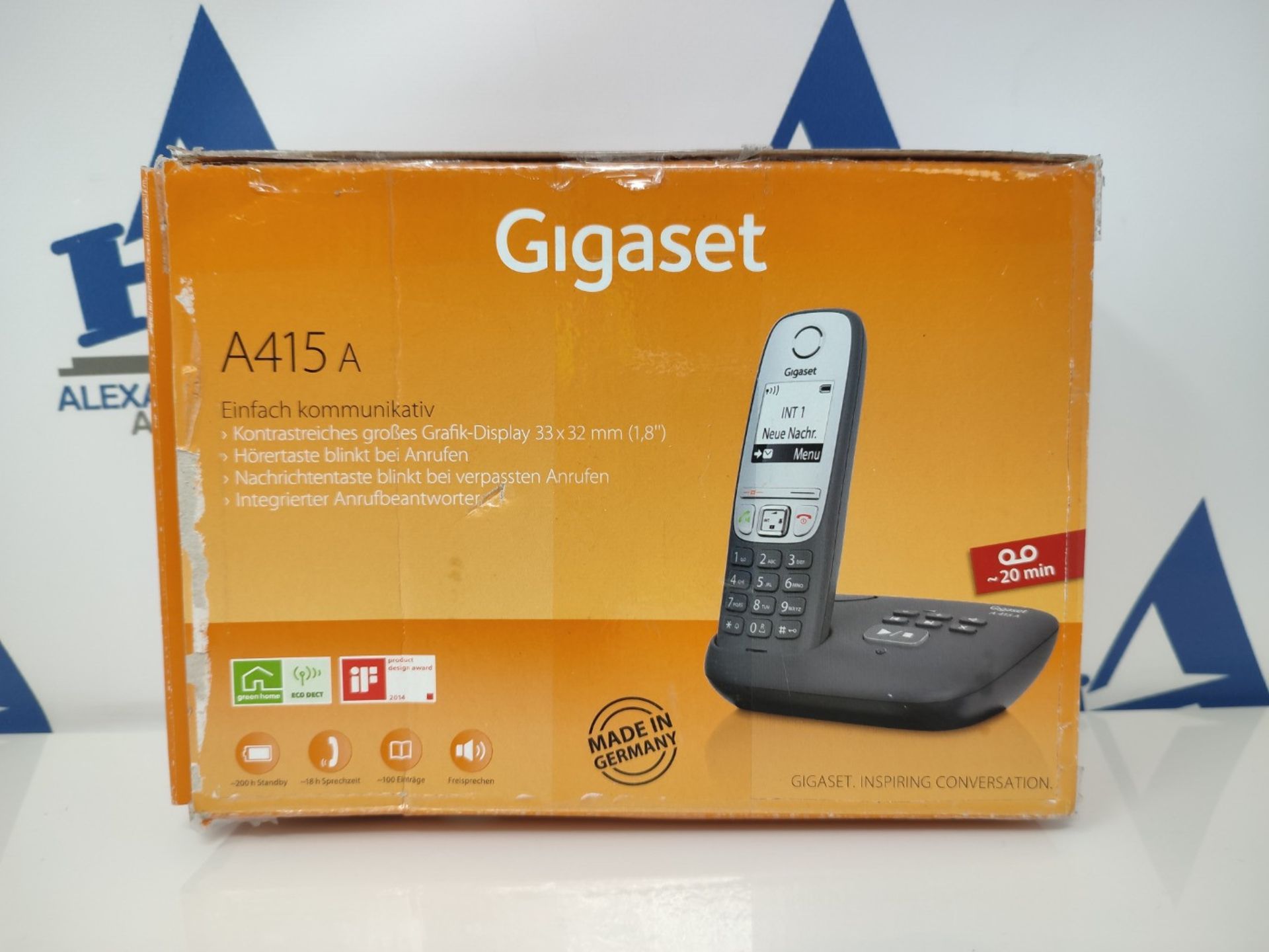 Gigaset A415A, Schnurloses Telefon DECT mit Anrufbeantworter, Freisprechfunktion, Kurz - Image 2 of 3