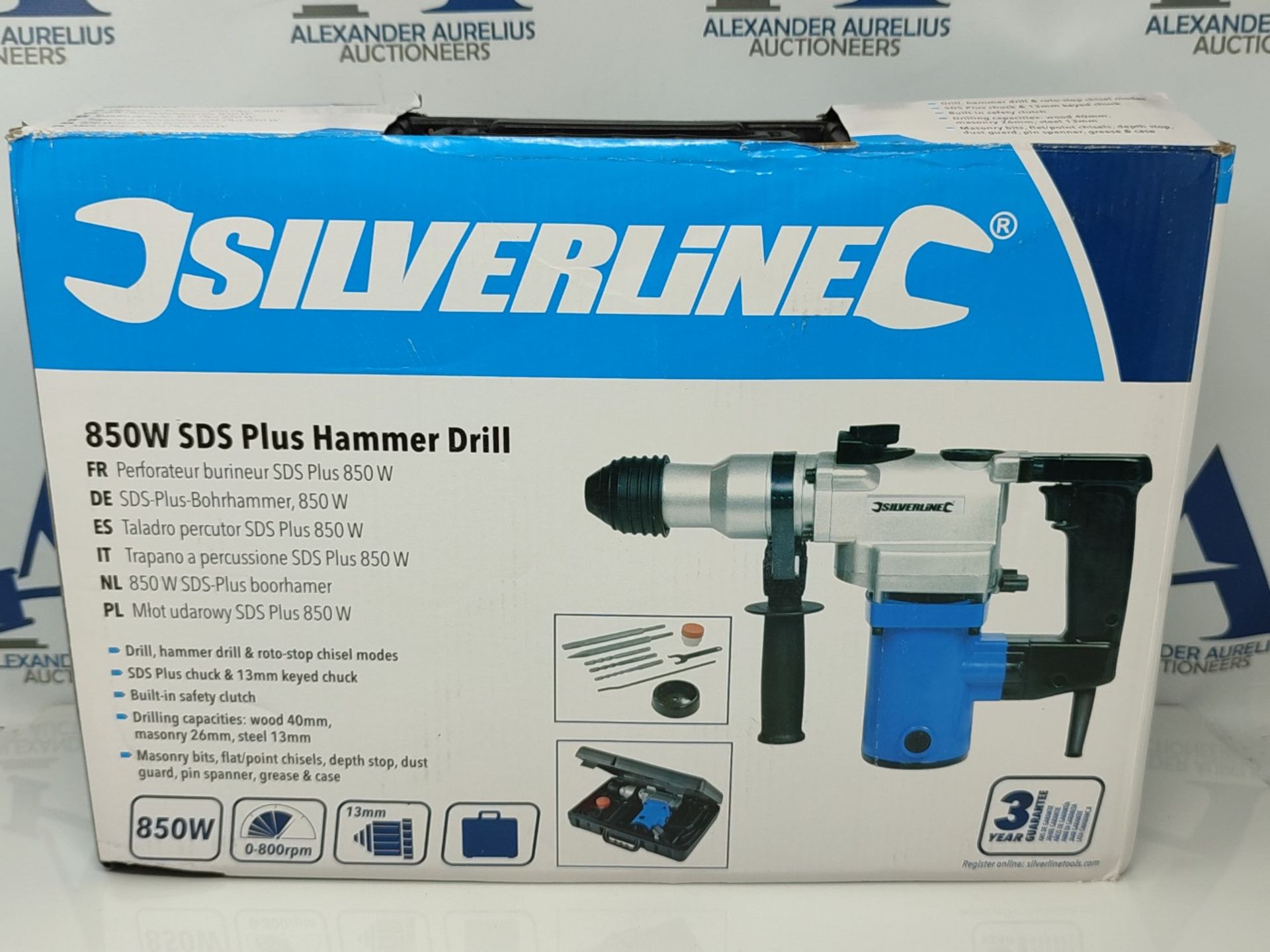 RRP £68.00 Silverline DIY 850W SDS Plus Hammer Drill (633821) - Image 2 of 3
