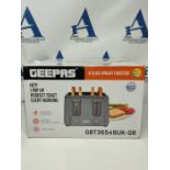 Geepas 4 Slice Bread Toaster with 6 Level Browning Control | Removable Crumb Tray, Can