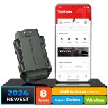 RRP £59.00 TOPDON Topscan OBD2 Scanner Bluetooth, Wireless OBD2 Code Reader with Active Test, 8 R