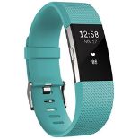 RRP £115.00 [CRACKED] Fitbit Charge 2 Activity Tracker with Wrist Based Heart Rate Monitor - Teal