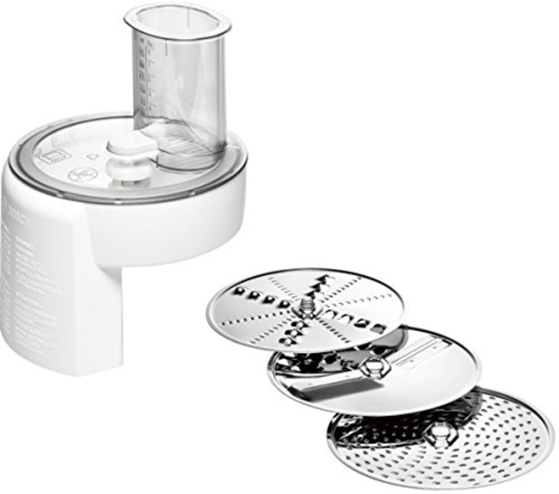 Bosch MUZ4DS4 continuous slicer (thick & thin), grater reversible disc (coarse & fine)