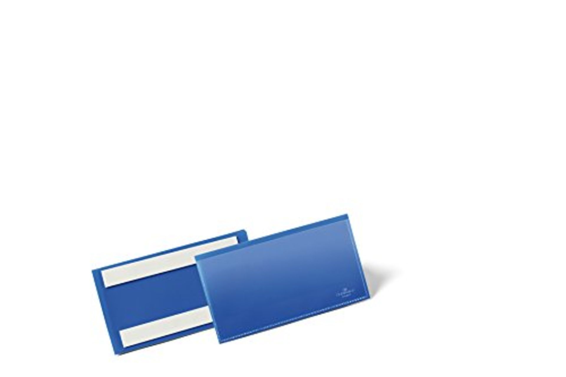 RRP £69.00 Durable 176207 150 x 67 mm Adhesive Document Pouch - Dark Blue (Pack of 50)